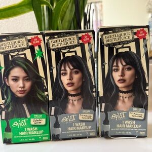 Splat 1 Wash Hair Makeup — Eclectic Green & Striking Silver